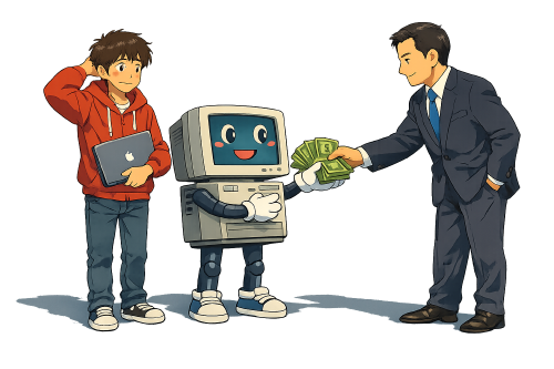 LLMs winning a contract over human developer